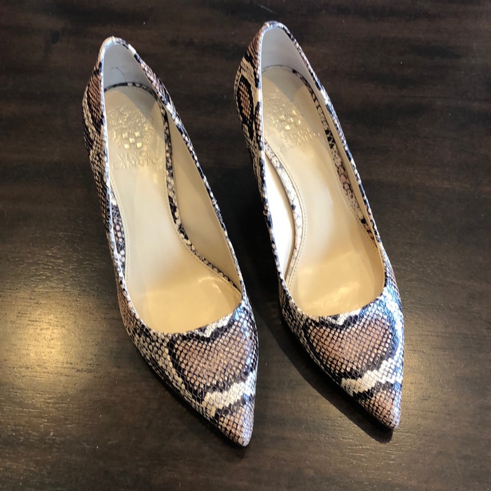 Vince Camuto Snake Print Retsie Pumps